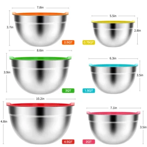 Stainless Steel Mixing Bowls Set, T...